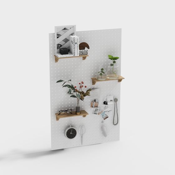 Minimalist Polygonal Wall Shelf 3D model