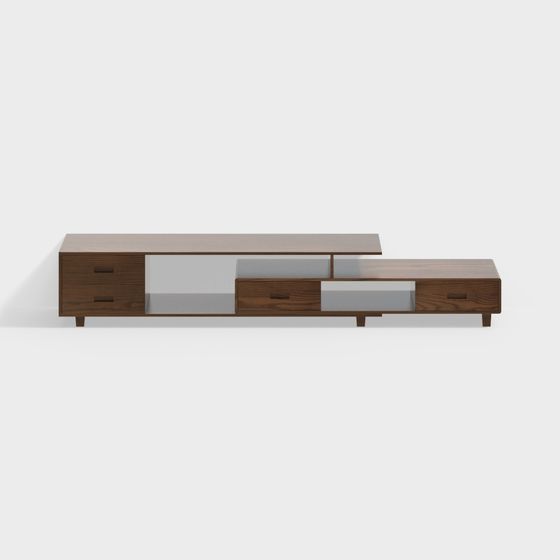 Elegant Low-Poly TV Stand 3D model