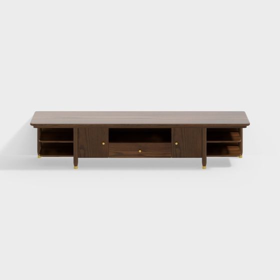 Elegant Minimalist TV Cabinet 3D model