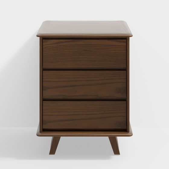 Stylish Low-Poly Nightstand 3D model for Modern Spaces