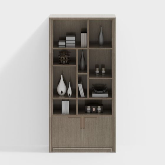 Urban Elegance Bookshelf 3D model for Modern Spaces