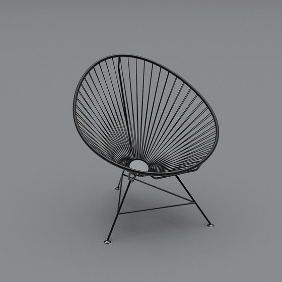 Fan Metal Chair 3D model