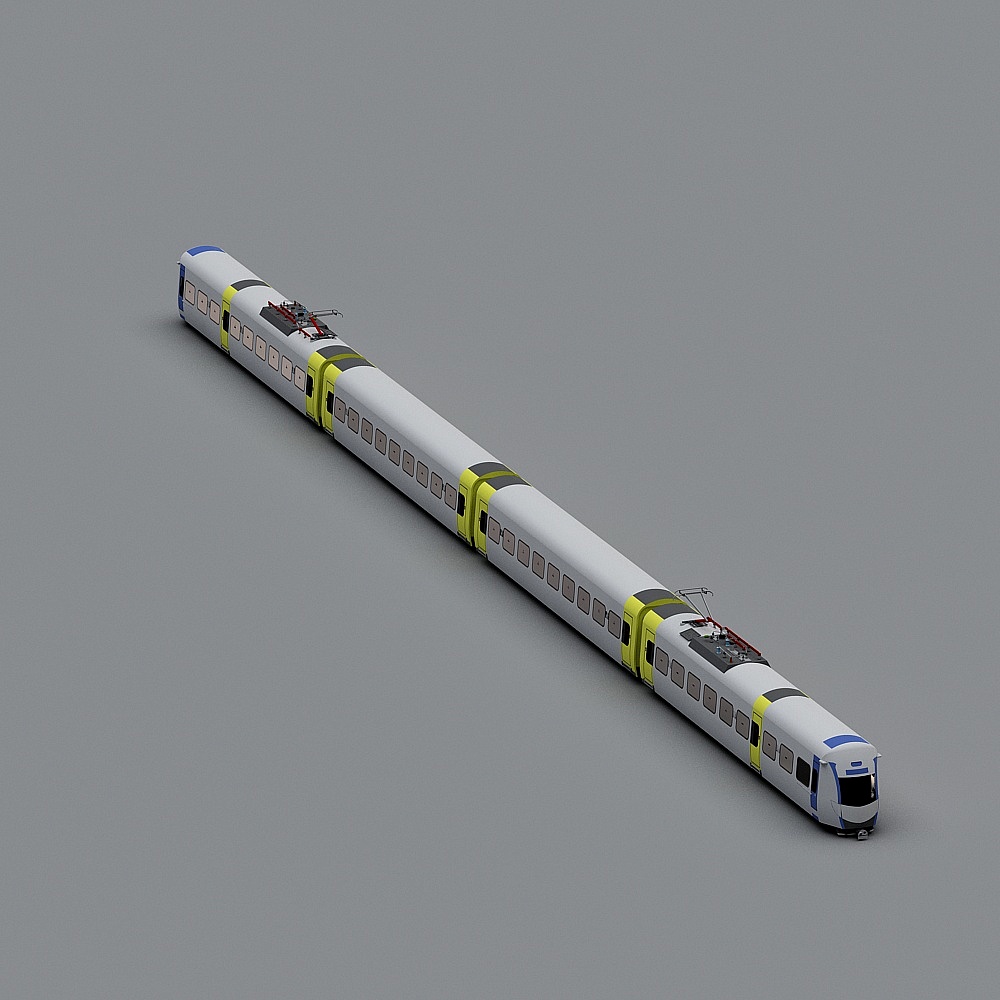 Realistic Low-Poly Train 3D model for Urban Design