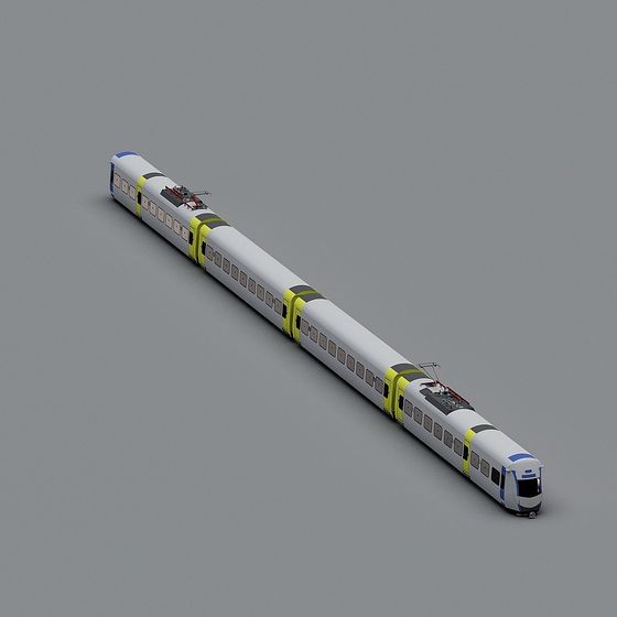 Realistic Low-Poly Train 3D model for Urban Design