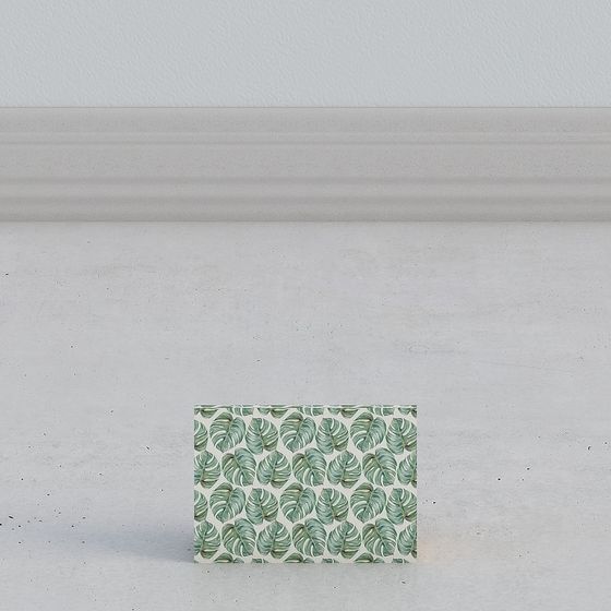 Tropical Green Leaf Brick 3D model for Creative Projects