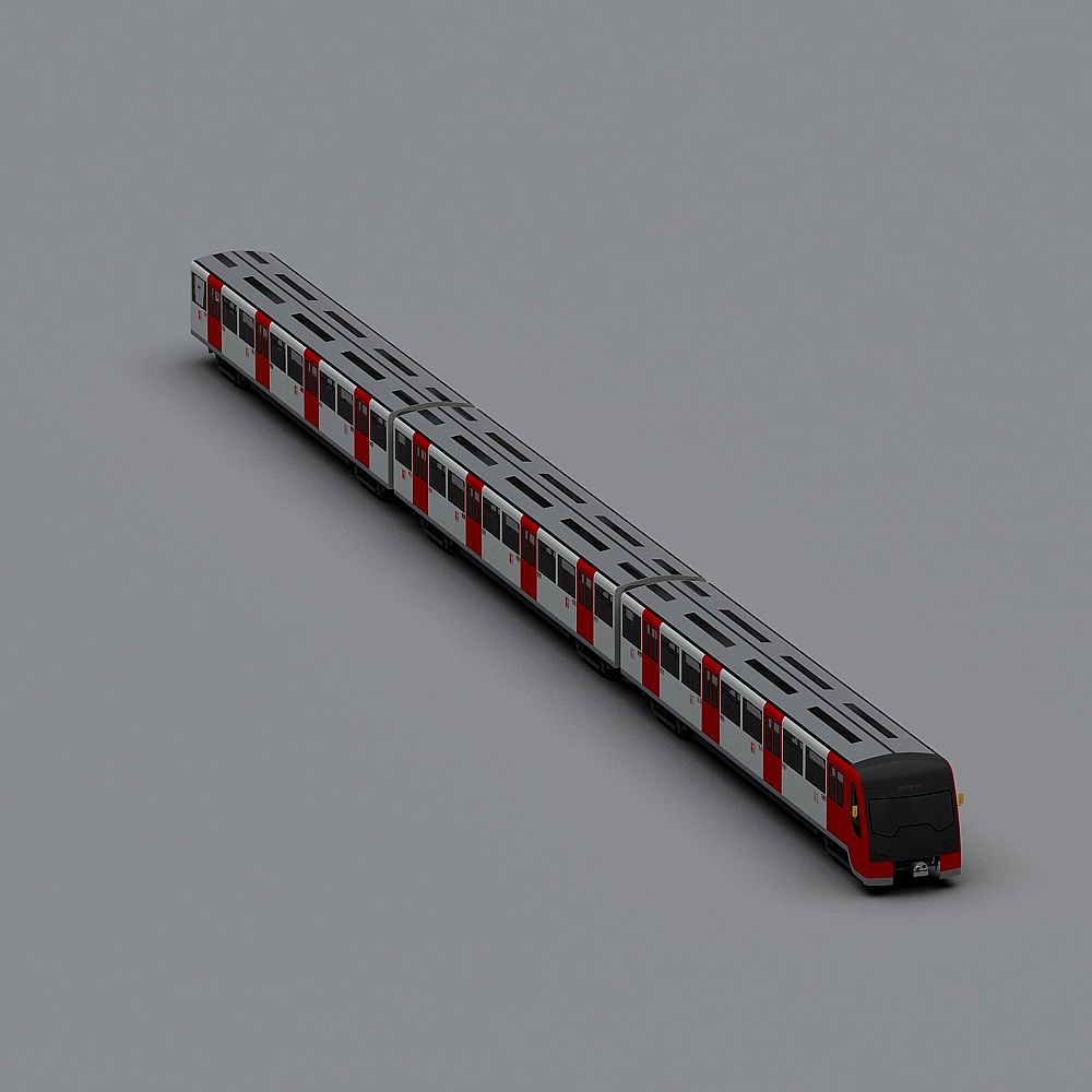 Modern Subway Train 3D model for Urban Environments