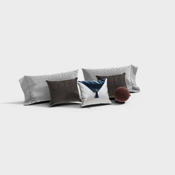 Low-Poly Pillow Cover Set 3D Model