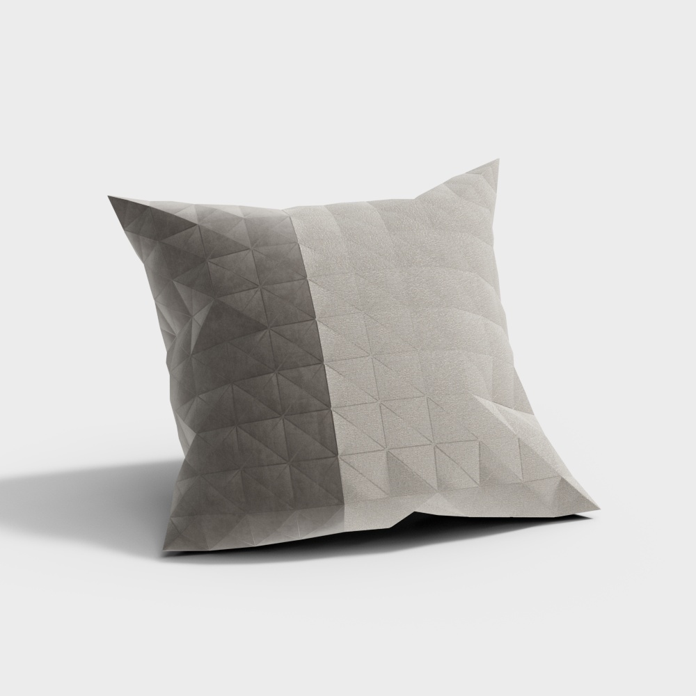 Geometric Throw Pillow 3D model