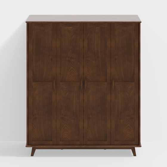 Retro Style Storage Cabinet 3D model for Creative Projects