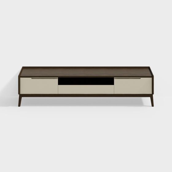 Stylish TV Cabinet 3D model for Modern Interiors