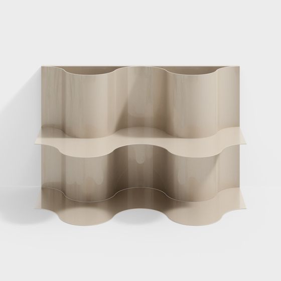 Wavy Bookshelf 3D model