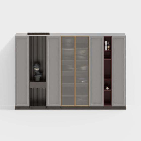Stylish Urban Storage Cabinet 3D model
