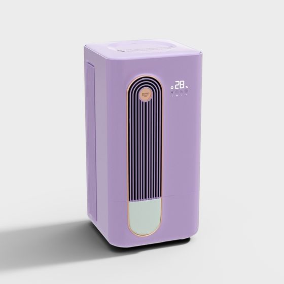 Stylish Low-Polygon Air Purifier 3D Model