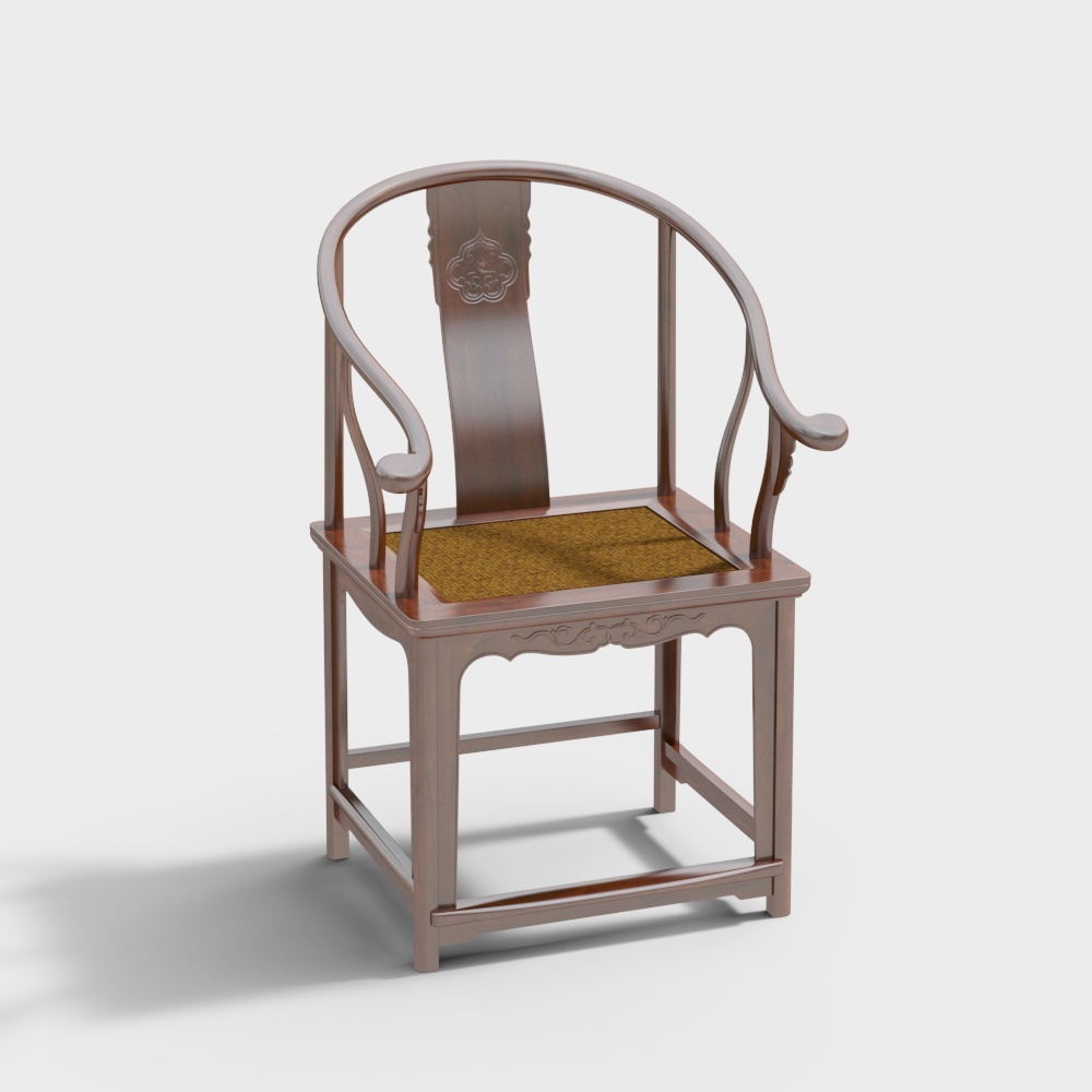Chinese solid wood single chair