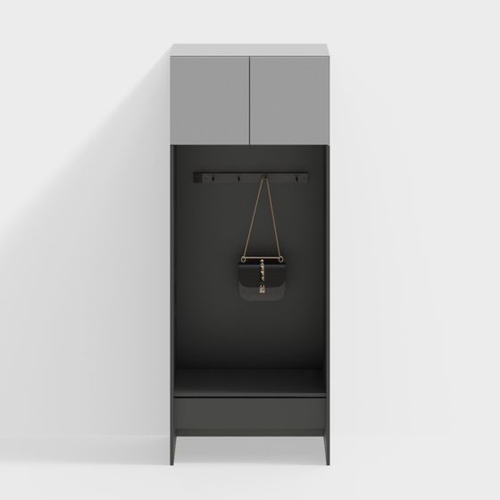 Stylish Minimalist Storage Cabinet 3D model