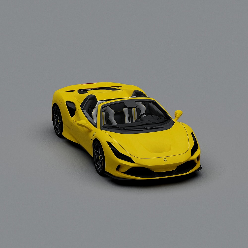 SpeedWing Yellow Sports Car 3D model