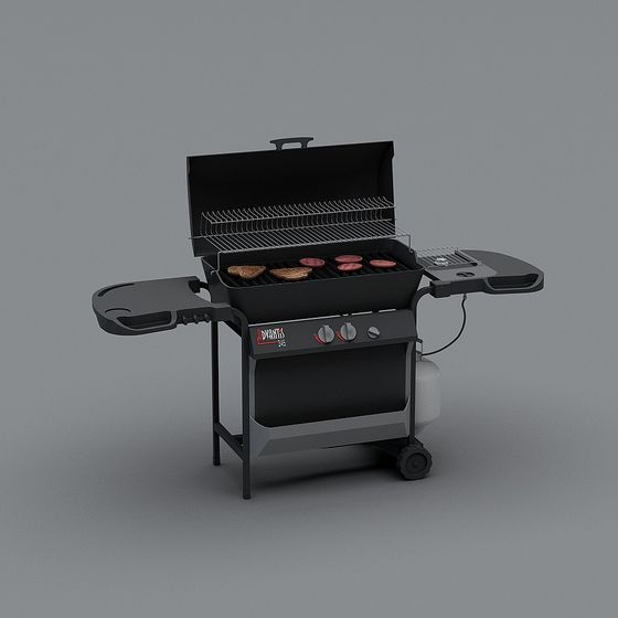 Stylish Portable BBQ Grill 3D model for Outdoor Parties
