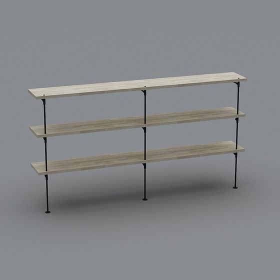 Industrial Style Bookshelf 3D model