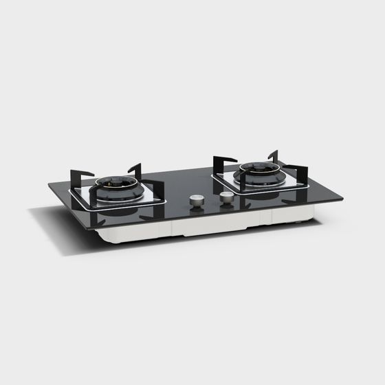 Stylish Gas Stove 3D model for Contemporary Kitchens