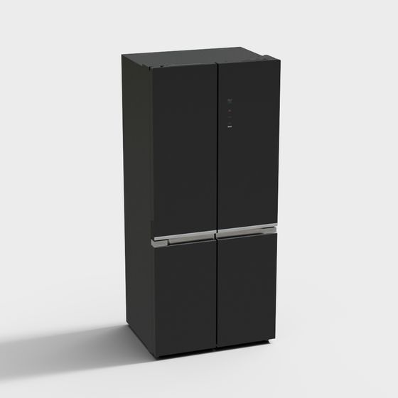 Sleek Low-Poly Refrigerator 3D model for Modern Interiors