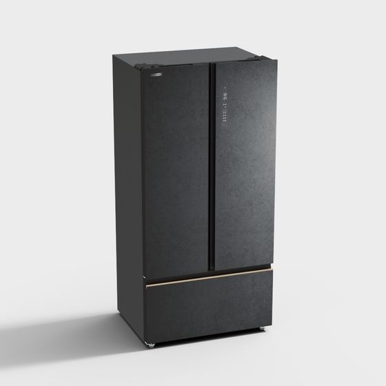 Stylish Low-Poly 3D Refrigerator Model