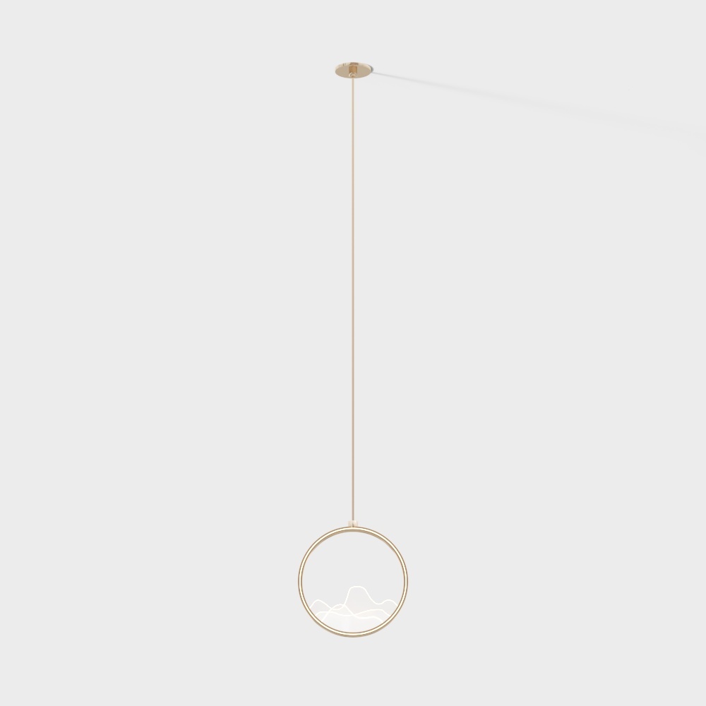 Suspended Halo 3D Model for Modern Aesthetics