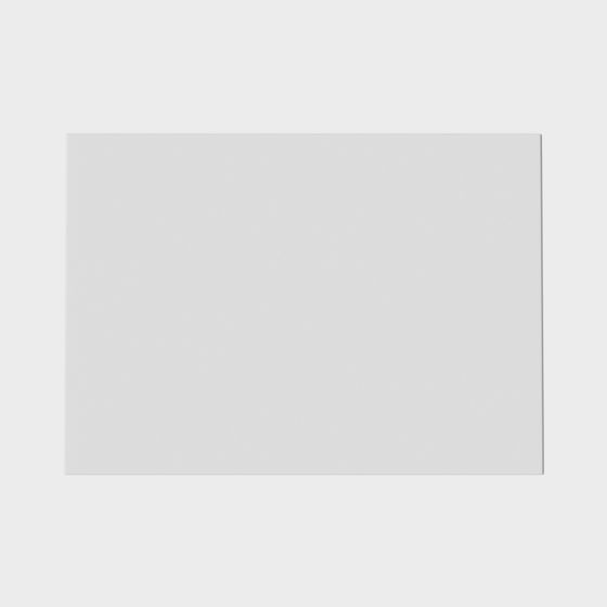 Minimalist Pure White Rectangle 3D model