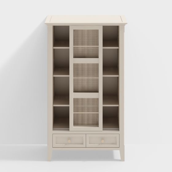 Rustic Style Bookshelf 3D model