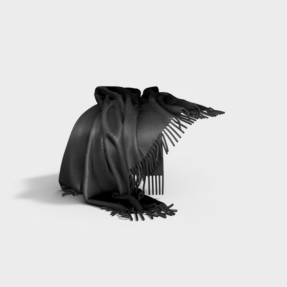 Elegant Flowing Scarf 3D model