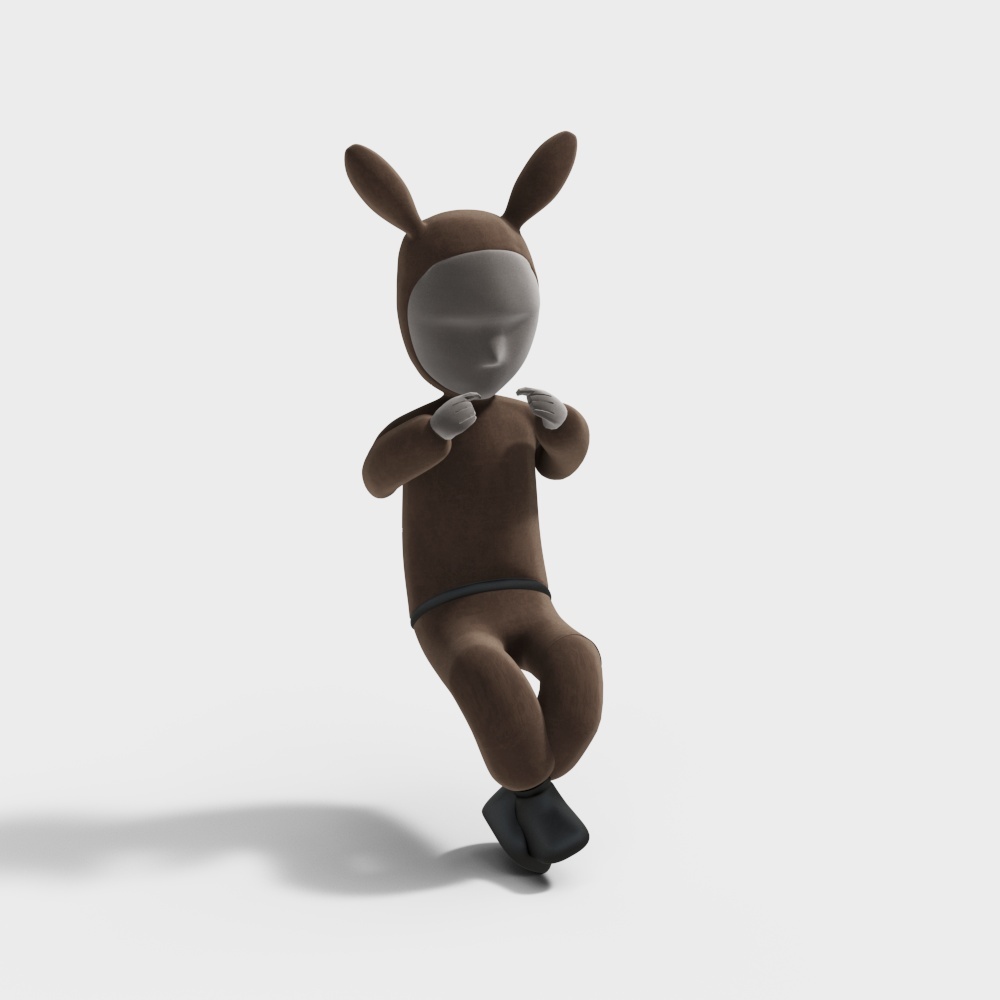 Playful Jumping Bunny 3D model