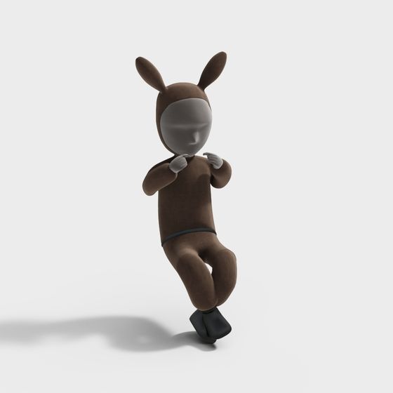 Playful Jumping Bunny 3D model