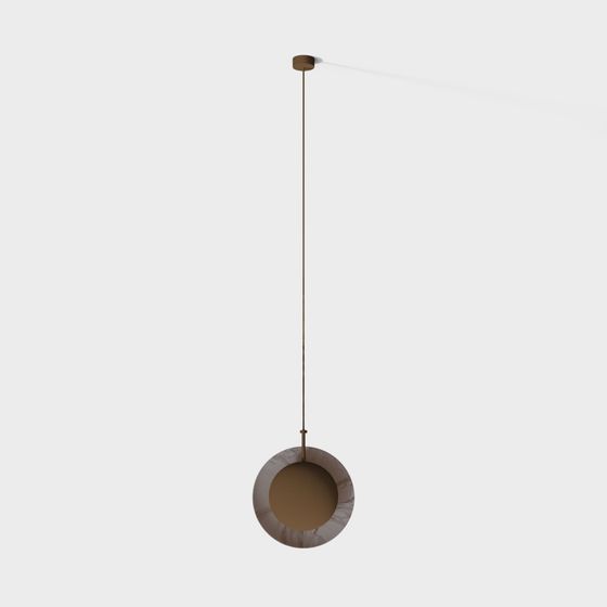 Suspended Ring Pendant Light 3D model for Modern Interiors