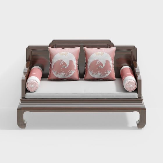 Elegant Eastern Aesthetic Sofa 3D model