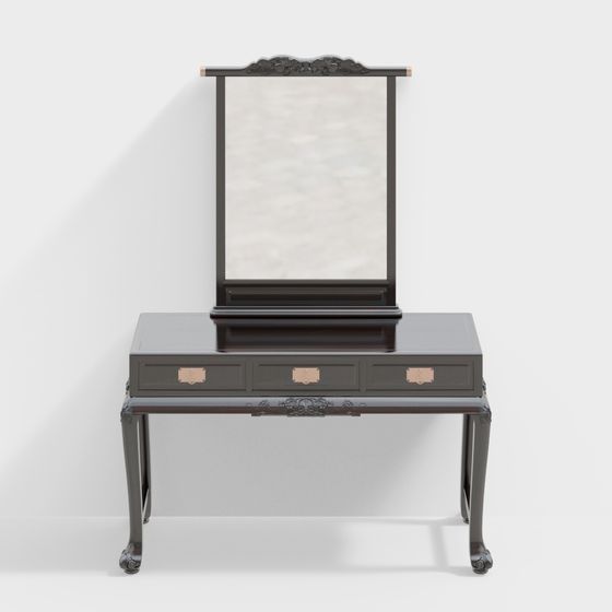 Elegant Vintage Modern Dressing Table 3D model