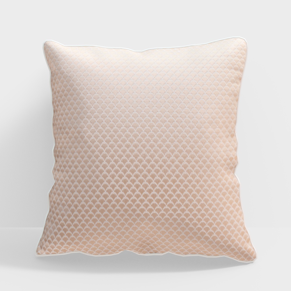 Cozy Cushion 3D Model – Soft Beige Textured Cushion