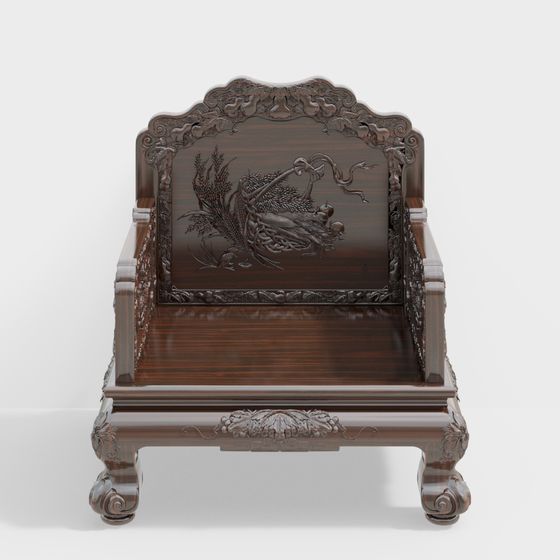 Royal Dragon Chair 3D model