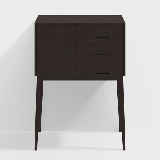 Mid-Century Modern Nightstand 3D model