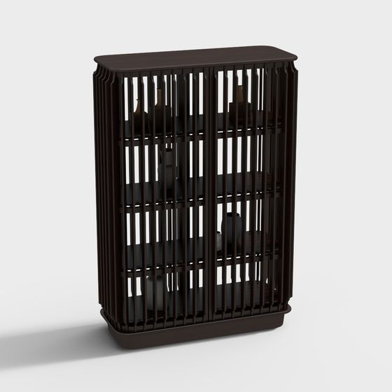 Cage Bookshelf 3D model for Modern Interiors