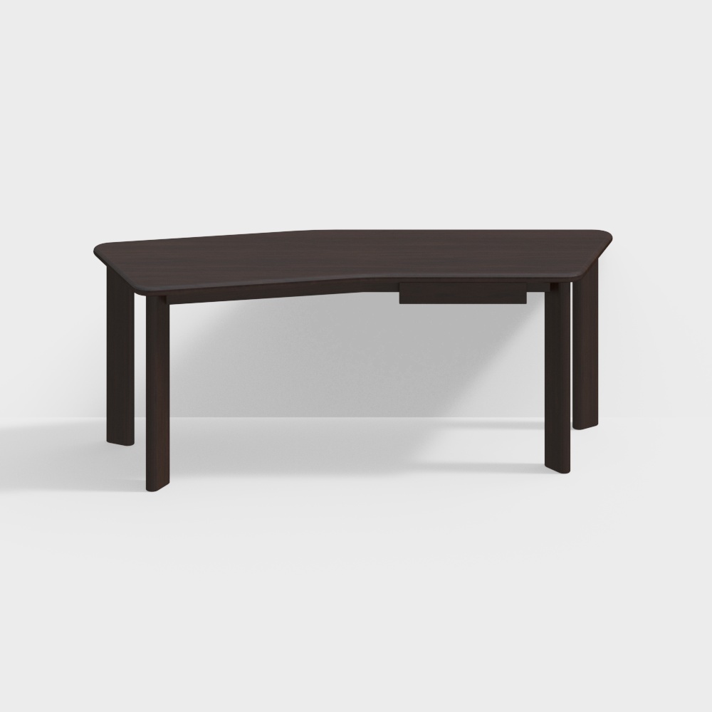 Curved Desk 3D Model for Modern Interiors