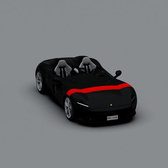 Urban Wind 3D model - Sleek Black Sports Car