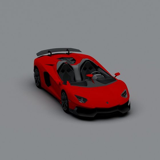 疾风之翼 3D model - A Bold Red Sports Car