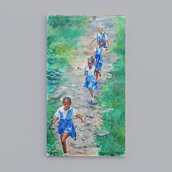 Countryside Joy 3D model with Playful Children