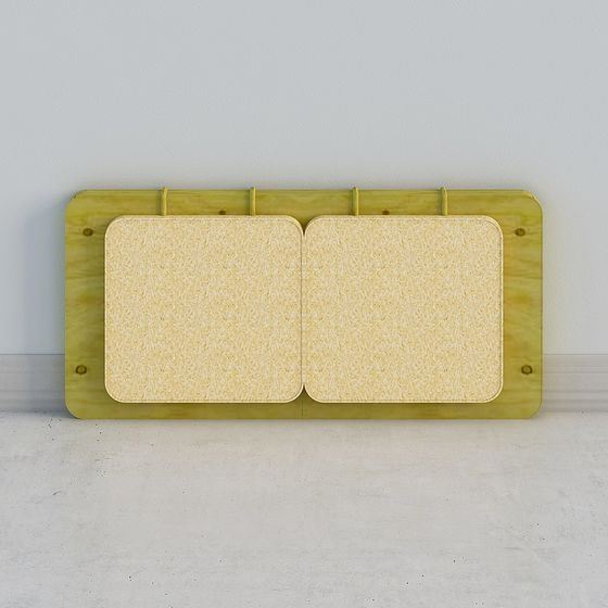 Double-Sided Wooden Hook Board 3D model