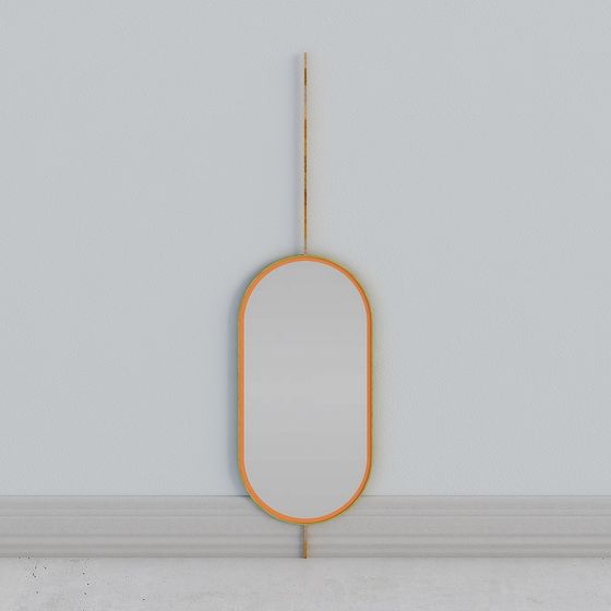 Elegant Oval Mirror 3D model for Interior Design