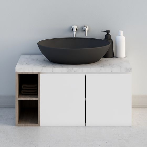 Stylish Bathroom Cabinet 3D model for Contemporary Spaces