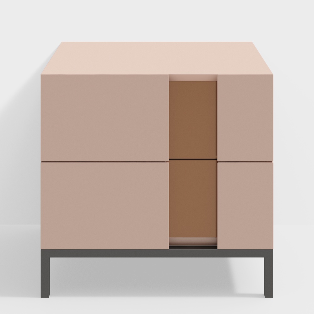 Urban Corner Cabinet 3D Model – Low-Poly Industrial Style