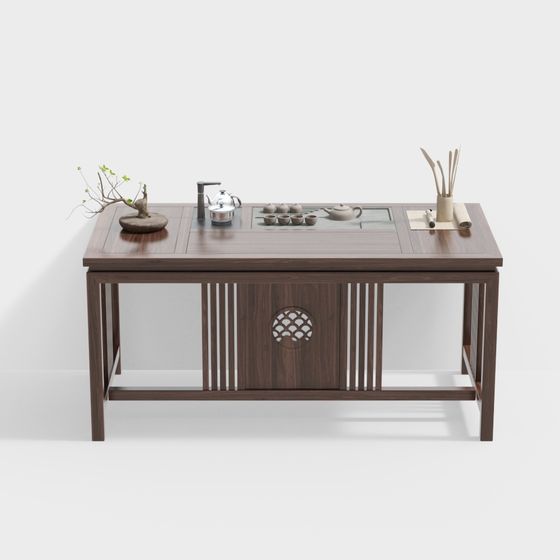 Oriental Style Tea Table 3D model