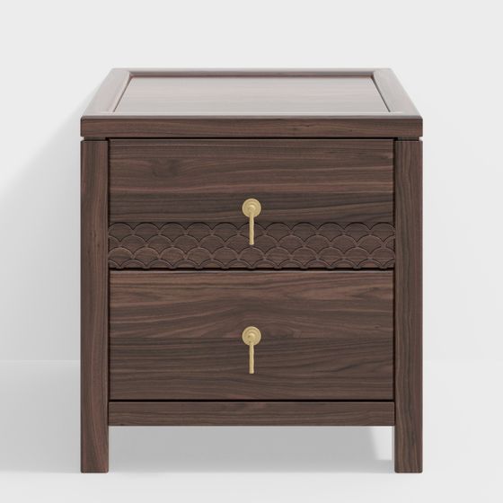 Elegant Low-Poly Nightstand 3D model