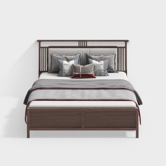 Urban Elegance Bed 3D model for Modern Interiors