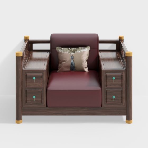 Elegant Multifunctional Storage Sofa Chair 3D model